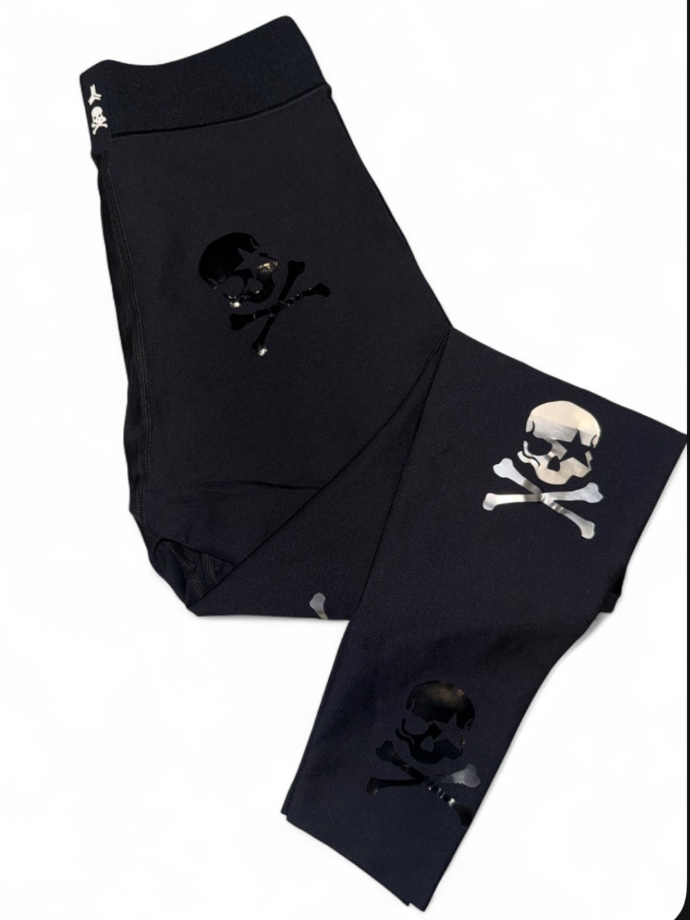 Ultracor x SoulCycle Black Silver Skull Leggings size Small